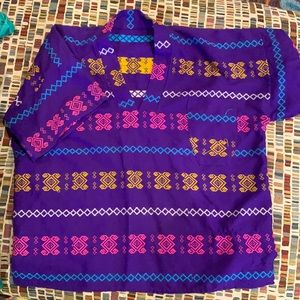 Mexican kaftan shirt purple XL